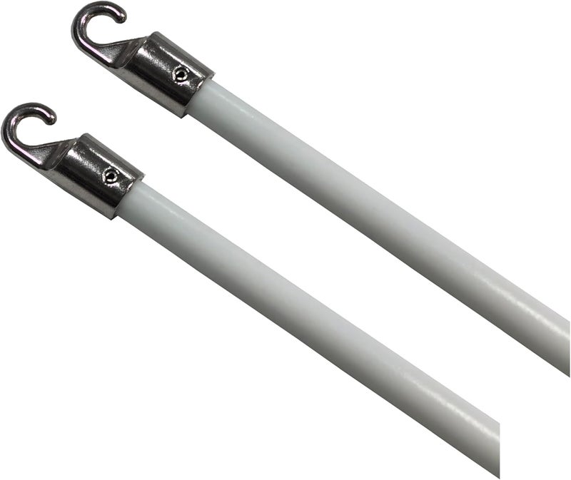 YCUHEN 2Pcs Blinds 36Inch Long White Vertical Window Blind Tilt Wand Fiberglass Blind Replacement Parts with Hook and Handle for Windows Curtain Door - Image 2